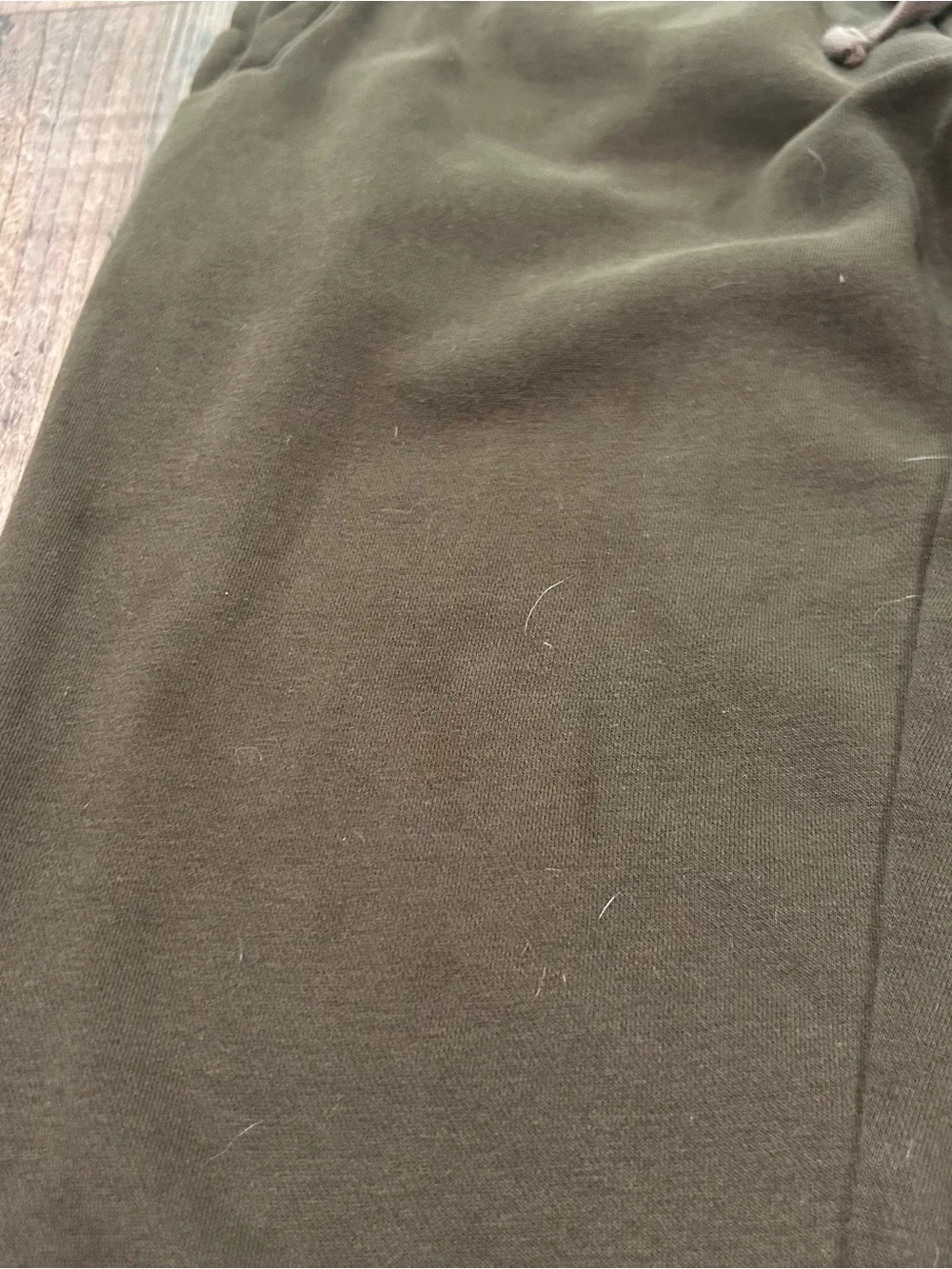 Champion Sweatpants Mens Medium Olive Green Fleece Lined Drawstring Waist Winter